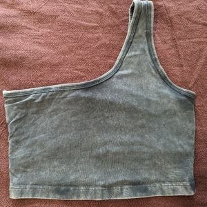 Free people movement one shoulder trop top sz small grey